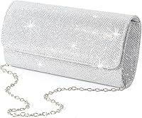 lovyoCoCo Sparkling Evening Clutch Bag for Women - 3-in-1 Versatile Party Wedding Handbag with Detachable Chain