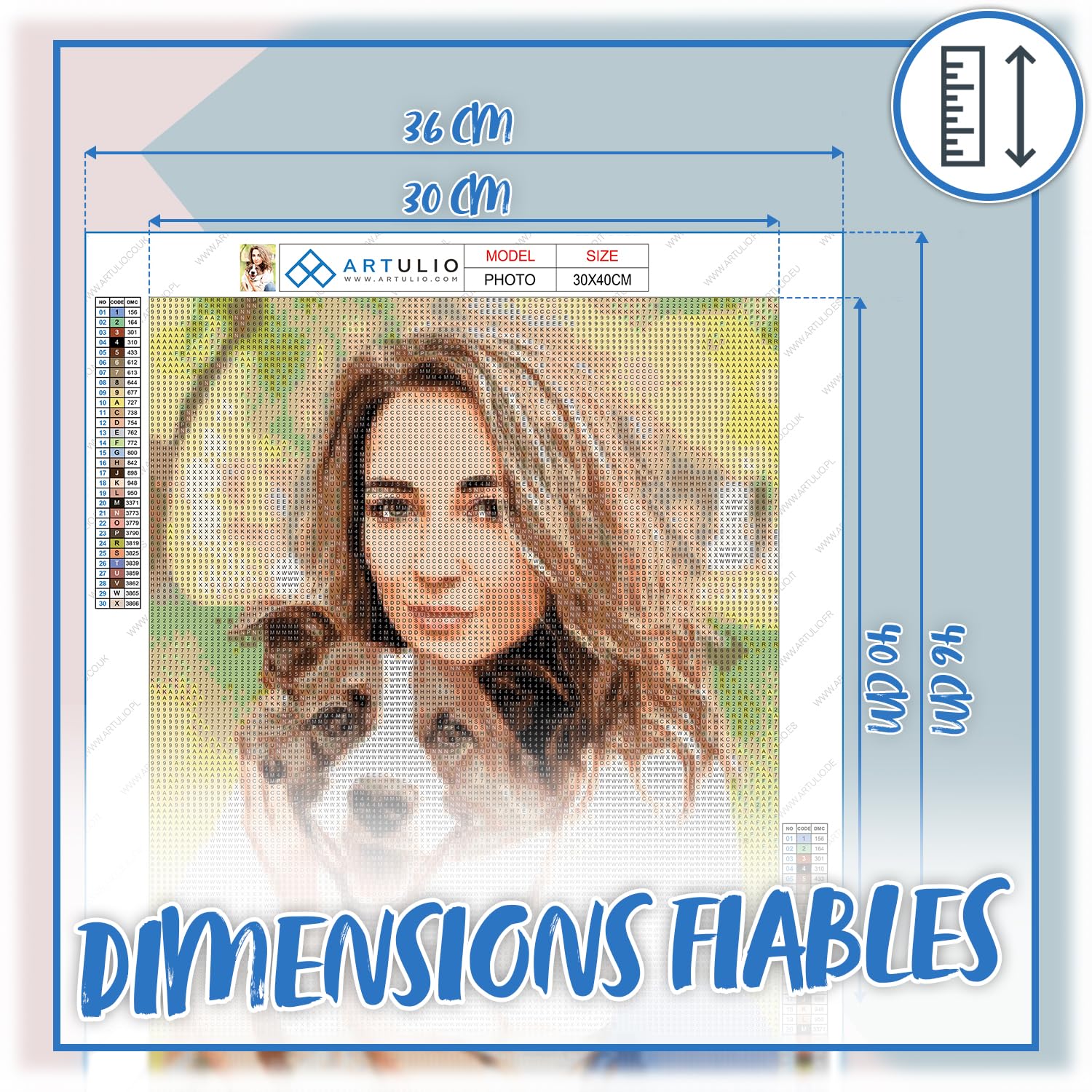 Diamond Painting Personnalisé Photo 30X30Cm, Diy 5D Diamant Painting