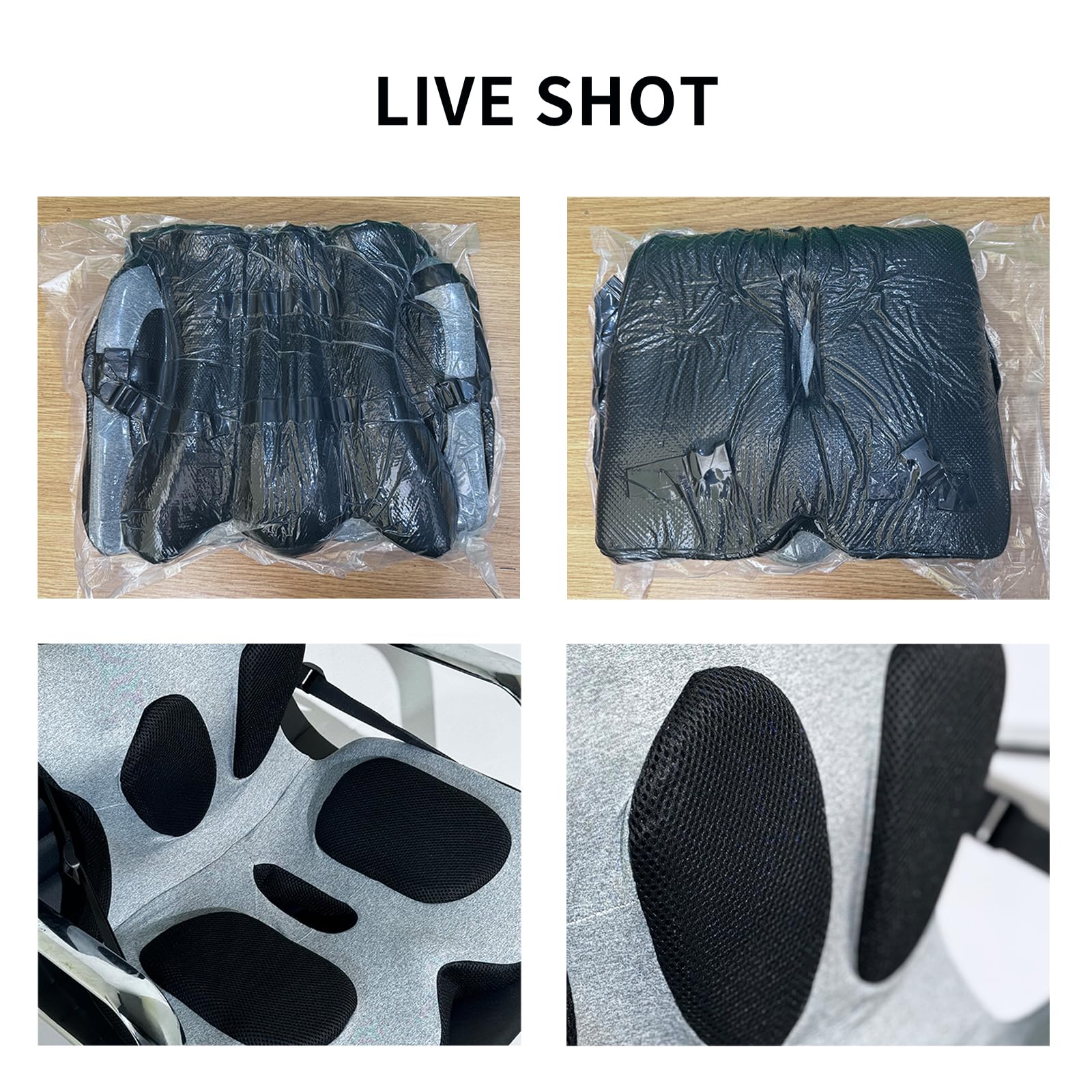 Cojines ergonómicos para respaldo y asiento, soporte lumbar con funda desmontable, para postura de espalda y alivio del dolor, silla de oficina en casa