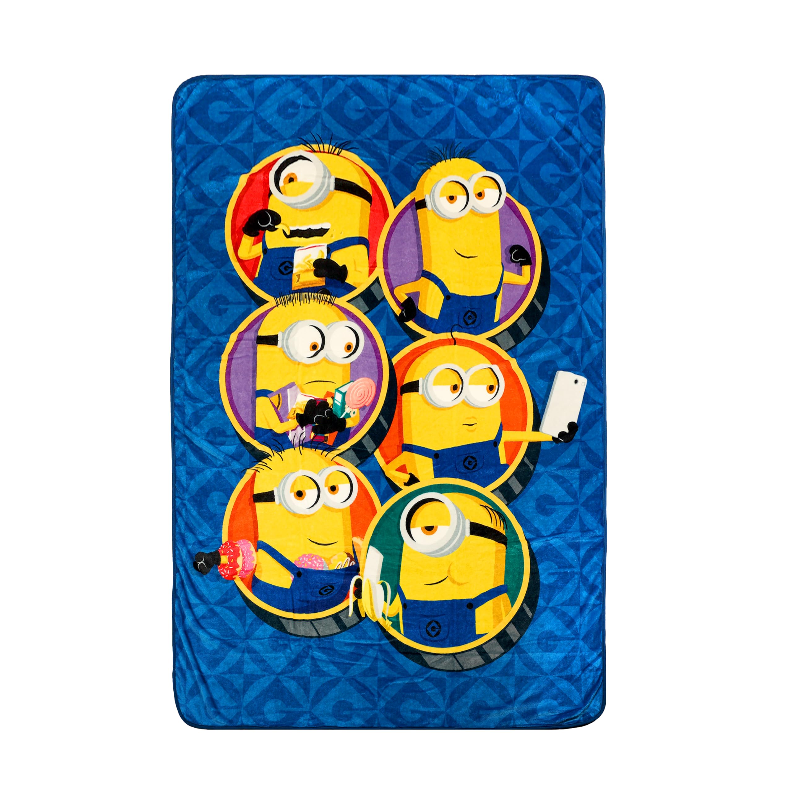 Plaid Polaire Les Minions Pour Enfant Couverture Chaude 1 Place Bleu Et Jaune