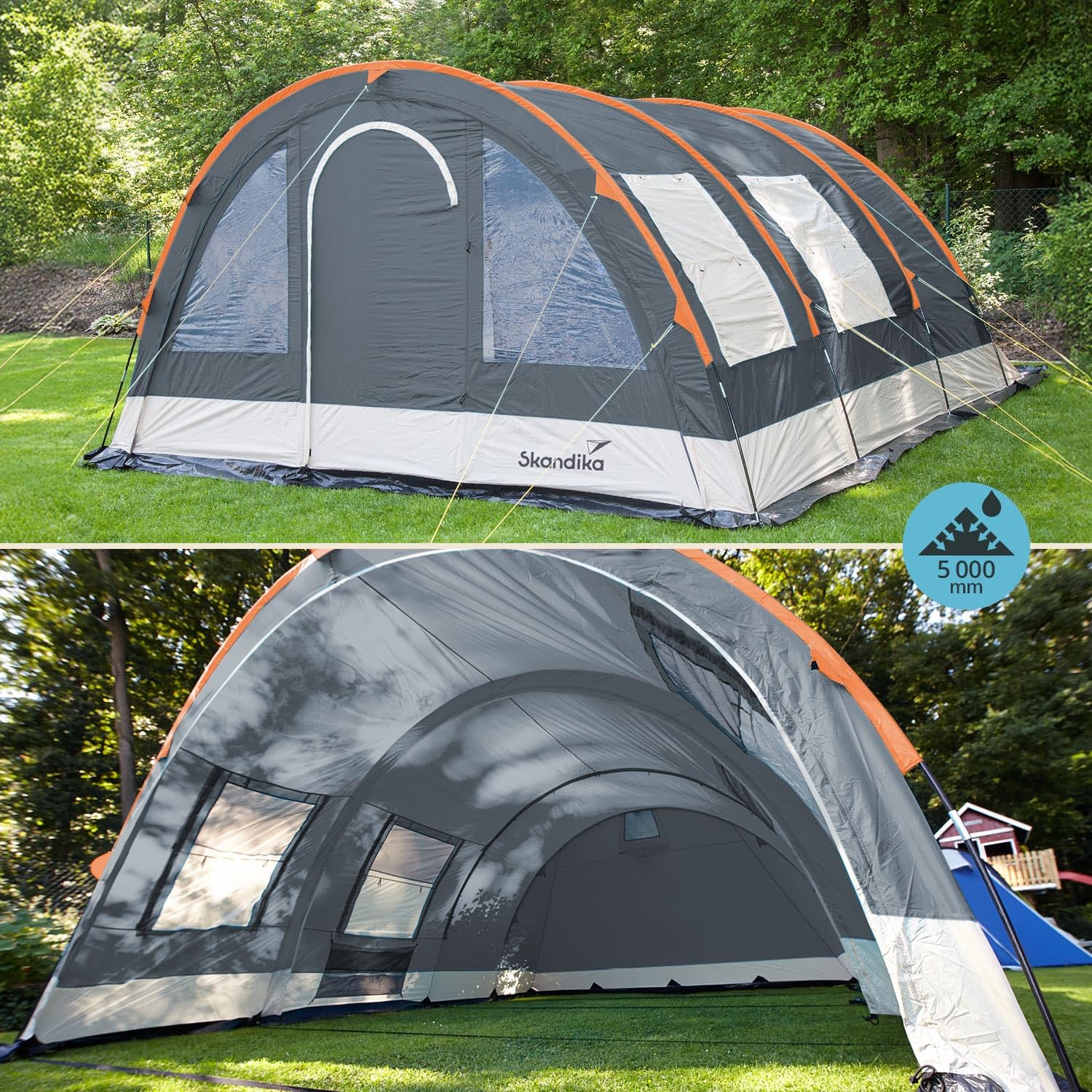 Skandika Kambo 4 - Tente Tunnel familiale - 4 Personnes - 420 x 275 cm