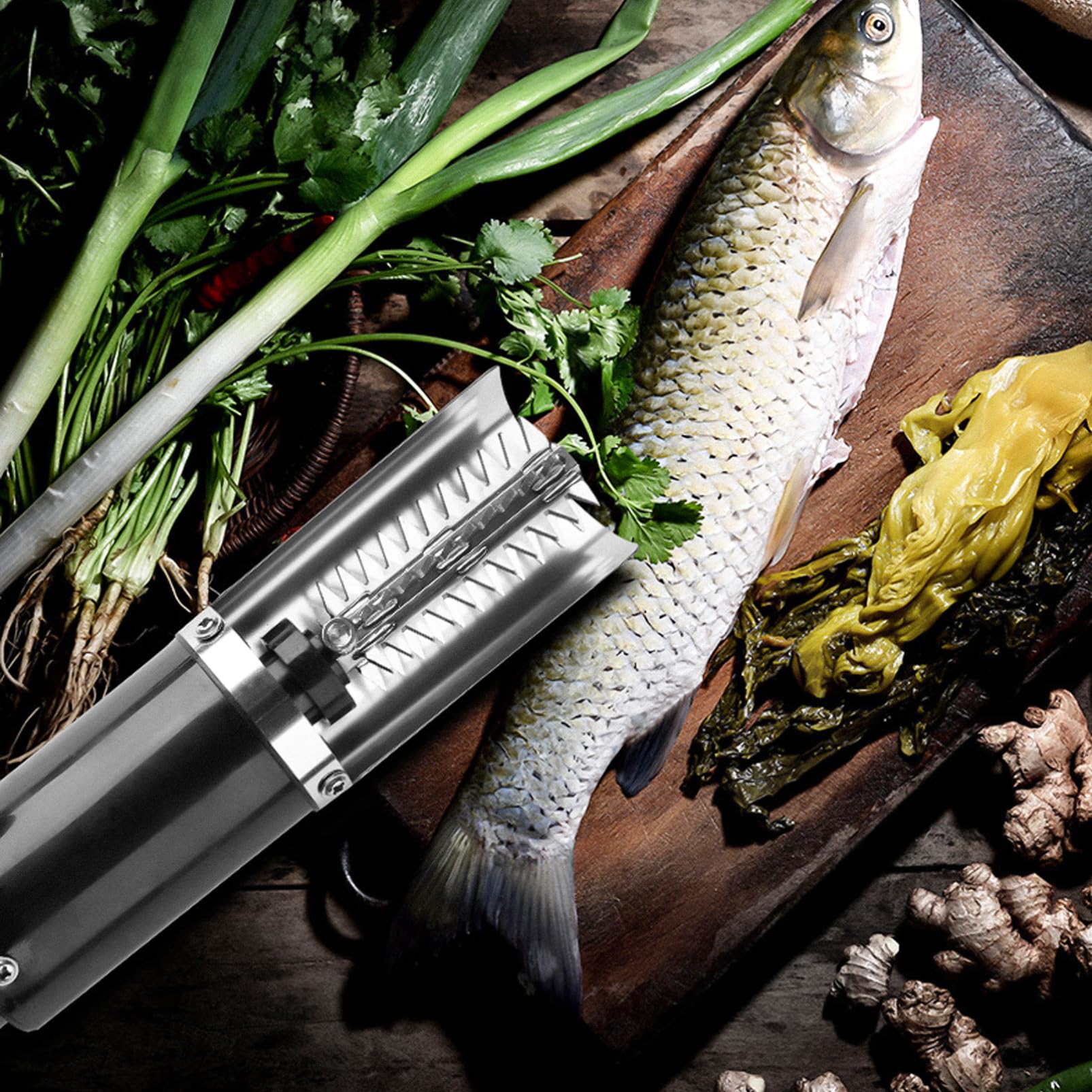 STOBAZA Máquina Raspadora De Escamas De Pescado Raspadora De Escamas De Pescado Eléctrica Selladora Fácil De Limpiar para Cocina/Restaurante