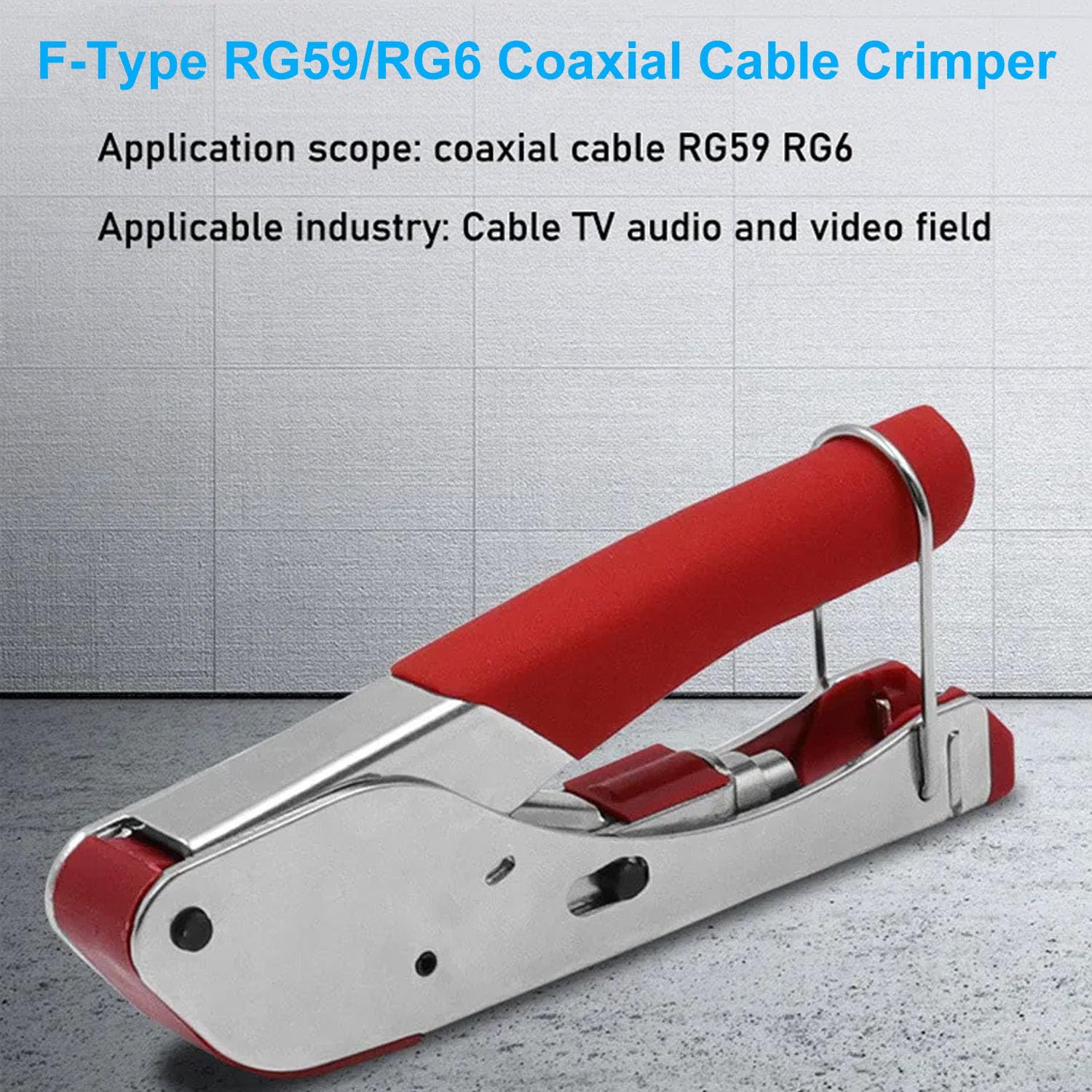 Greluma 1 Pz Pinza crimpatrice per cavi coassiali RG59/RG6 tipo F, pinza spelafili per compressione coassiale