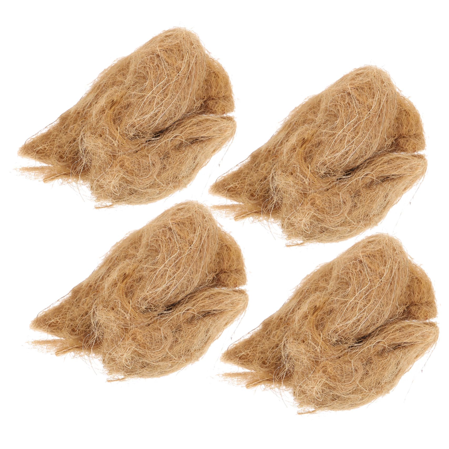 Levemolo Jute Fire Starter Camping Accessory 4 Pack Natural Fire Starter for Emergency and Outdoor Use