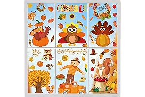 Thanksgiving Fall Window Clings Decorations