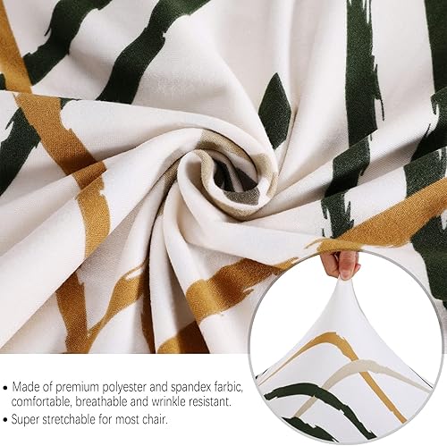 Miniatura 5 de Jusmate Juego de 4 fundas para sillas de comedor, fundas elásticas para sillas Parsons extraíbles, lavables, de elastano, impresas, fundas