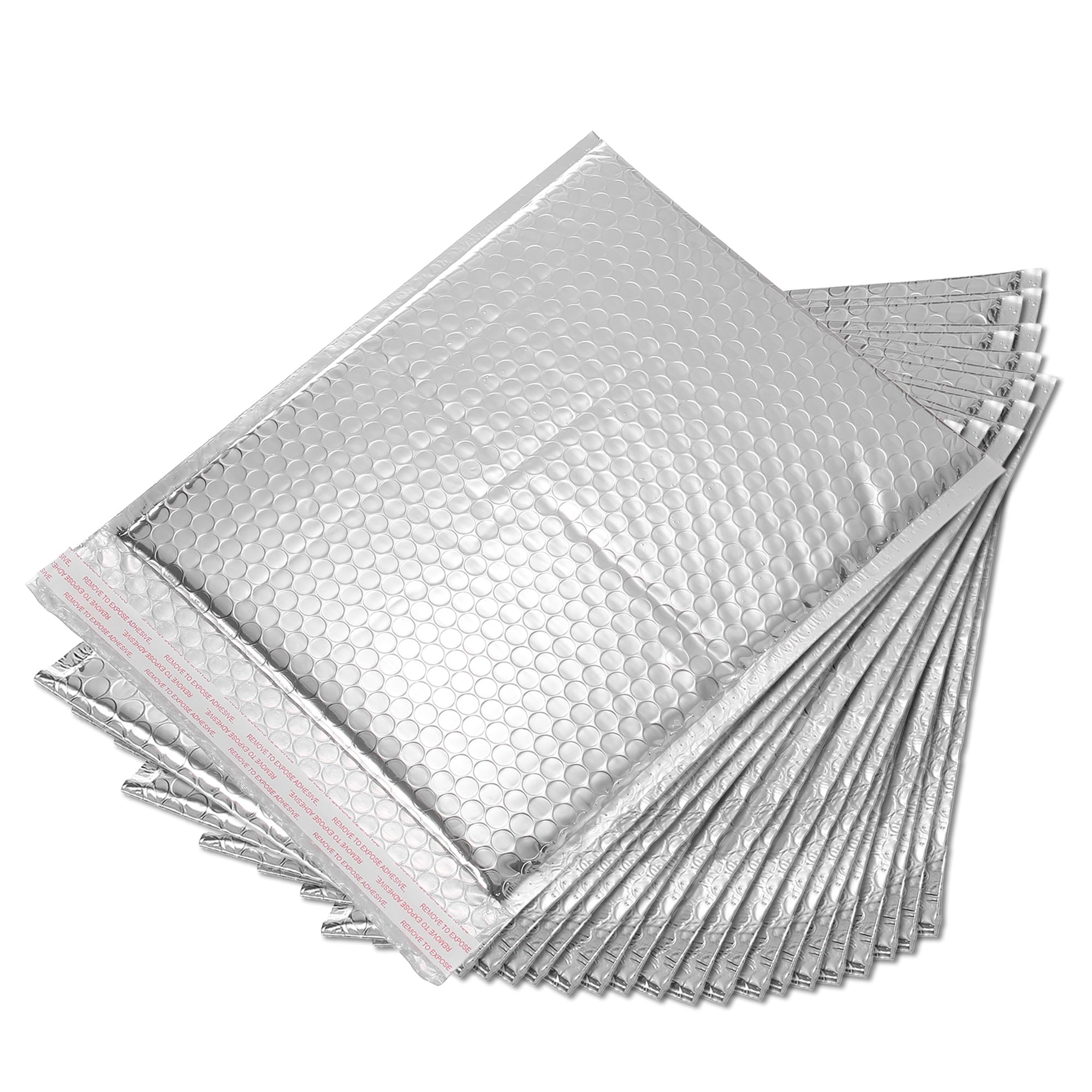 sourcing map Thermal Bubble Mailer, 11 × 9.4 Inch Silver Self Seal Cool Bubble Mailers Foil Mailing Envelopes for Books,Food,Cosmetics, Pack of 20