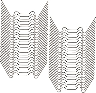 XULIN 50 Pcs Greenhouse Glass Clips - W Wire Clips Stainless Steel Greenhouse Wire Clips, Glass Pane Fixings Clips Greenhouse Glass Panes for Holding Glass (50PCS)