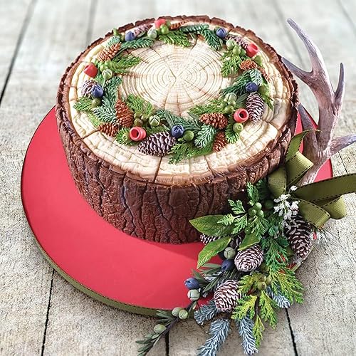 Miniatura 5 de Molde de silicona de flor de follaje de invierno, molde de fondant de rama de pino para decoración de tartas, decoración de cupcakes, caramelo