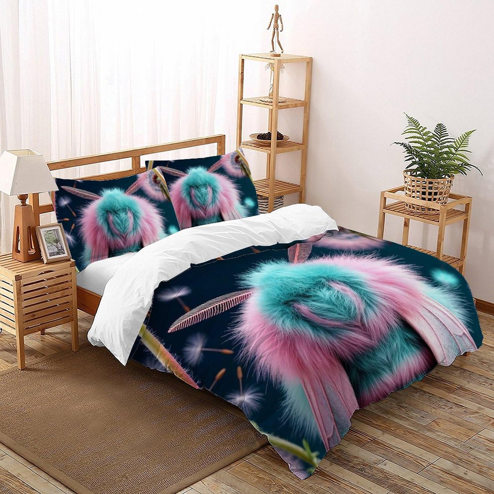 Housse de couette super king abeille dessin animé en microfibre
