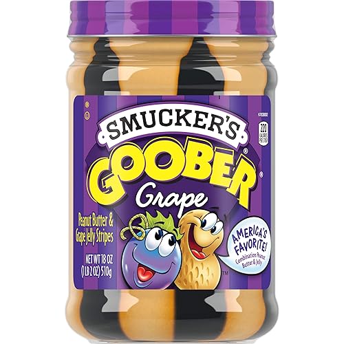 Smuckers Goober Mantequilla de maní y jalea de uva 18 onzas paquete de 2