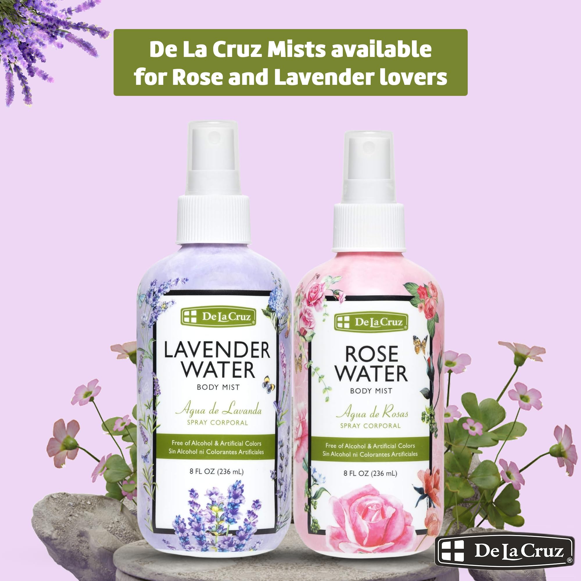 Lavender Water Body Mist - Spray de lavanda con aceite esencial de lavanda puro, 8 onzas líquidas (8.0 fl oz) 6