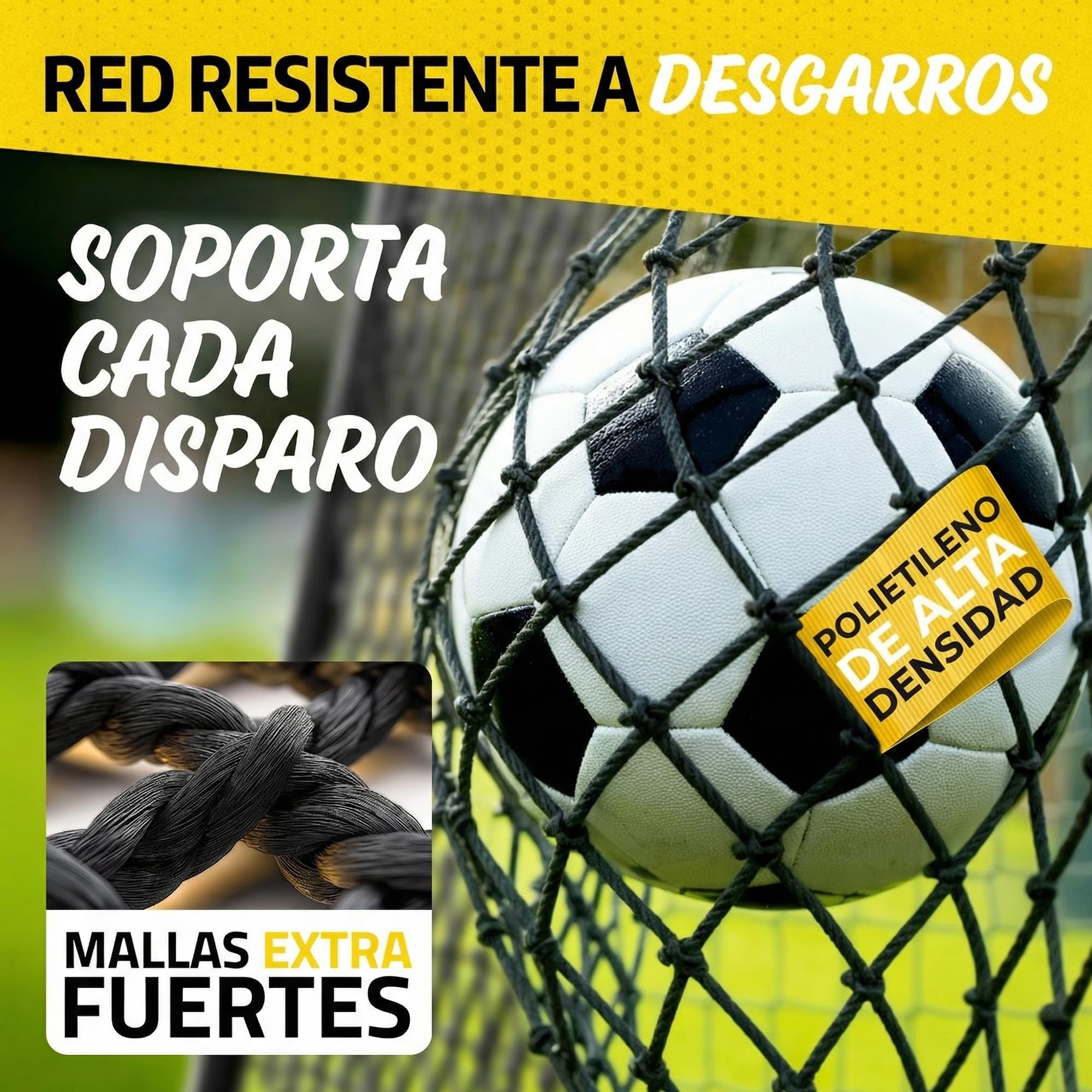 Portería de Fútbol Grande para Niños Racetex con Recubrimiento Anticorrosivo e Incluye Anclajes