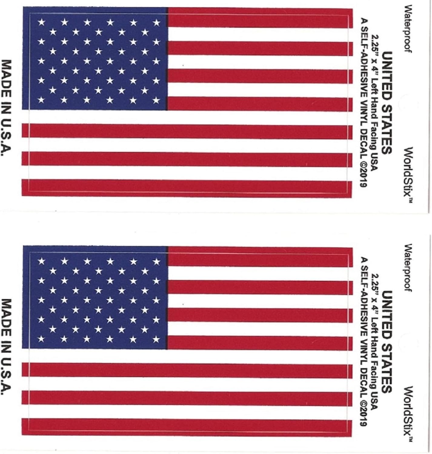 Made in USA 3x5 Foot Outdoor Nylon American Flag With Deluxe 6' Tangle Free Flagpole for Home or Business Plus Two Vinyl Waterproof US Flag Decal Stickers for Your Car (Large 6' Pole 3x5 foot Flag)