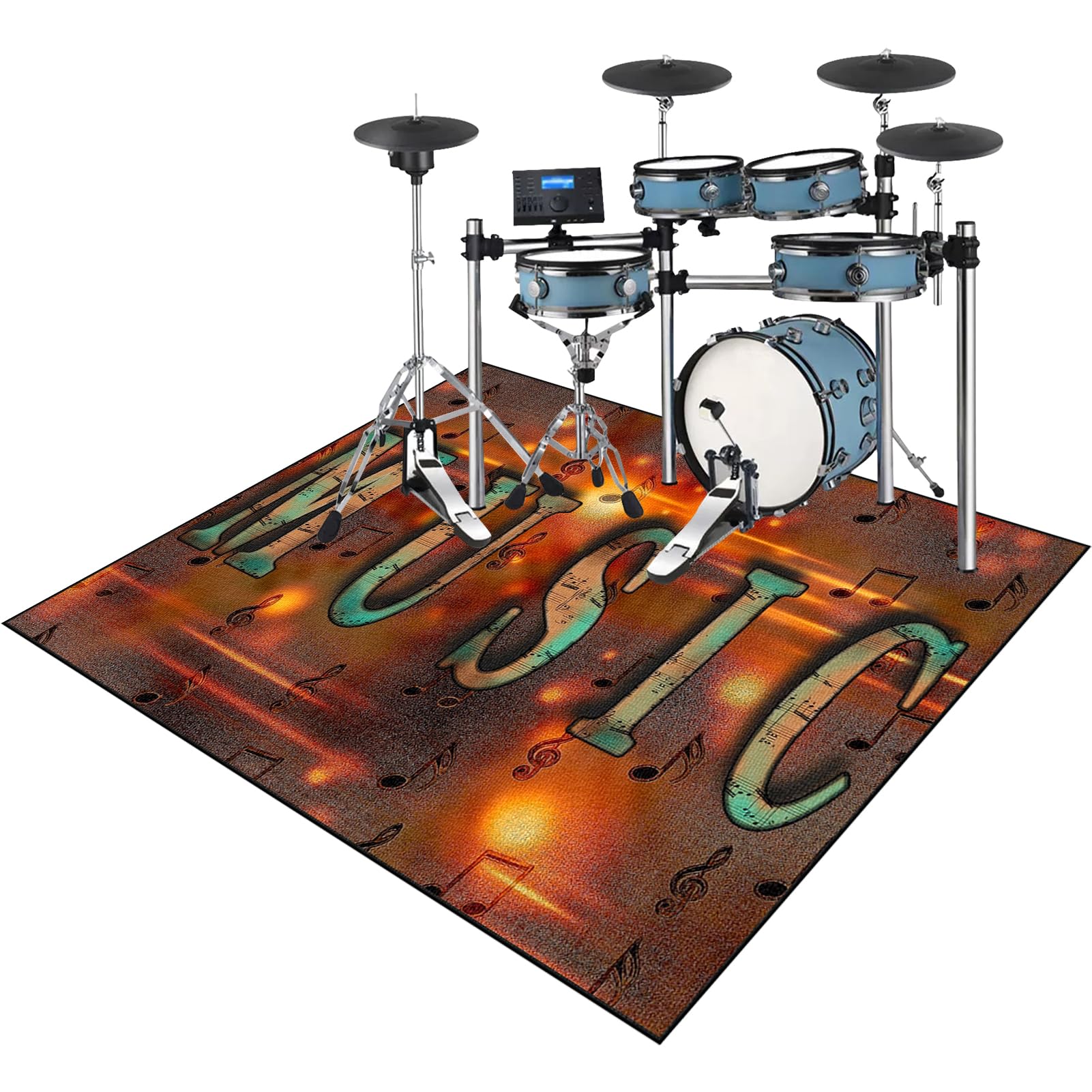 Dywan z baterią Dźwiękoszczelny dywanik do baterii elektronicznych Prostokątne antypoślizgowe dywaniki do bębna basowego basu basowego i innych mat do instrumentów muzycznych Antypoślizgowy koc 180 x