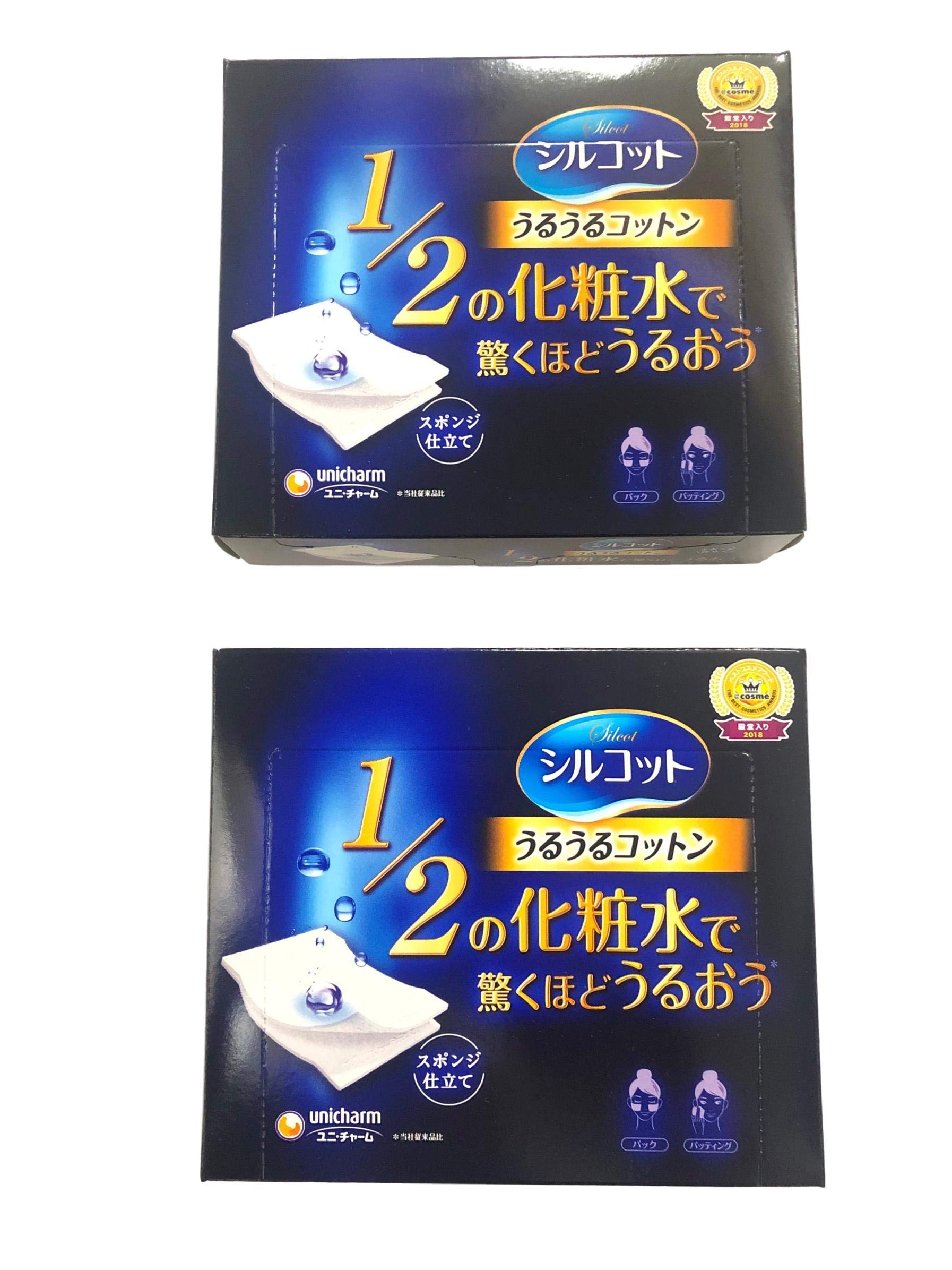 unicharmSilcot Uruuru Sponge Facial Cotton, 1.8 Ounce(40 Sheets) X Value Set by Unknown