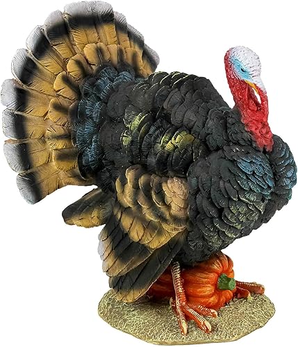 Miniatura 7 de Design Toscano QM2373100 Estatua norteamericana de Turquía, a todo color, pequeña