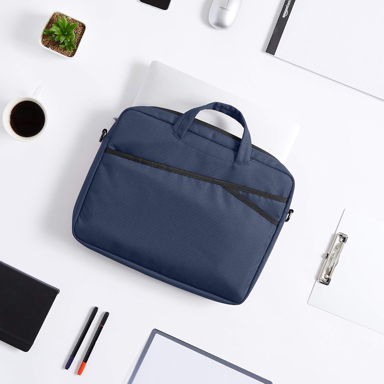 Amazon Basics Business Laptop Case Bag - 17-Inch, Navy