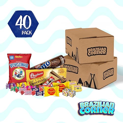 Miniatura 3 de BRAZILIAN CORNER Caja variada de dulces  Cajas de aperitivos mixtos de galletas, dulces y chocolates  Golosinas brasileñas para adultos, niños y