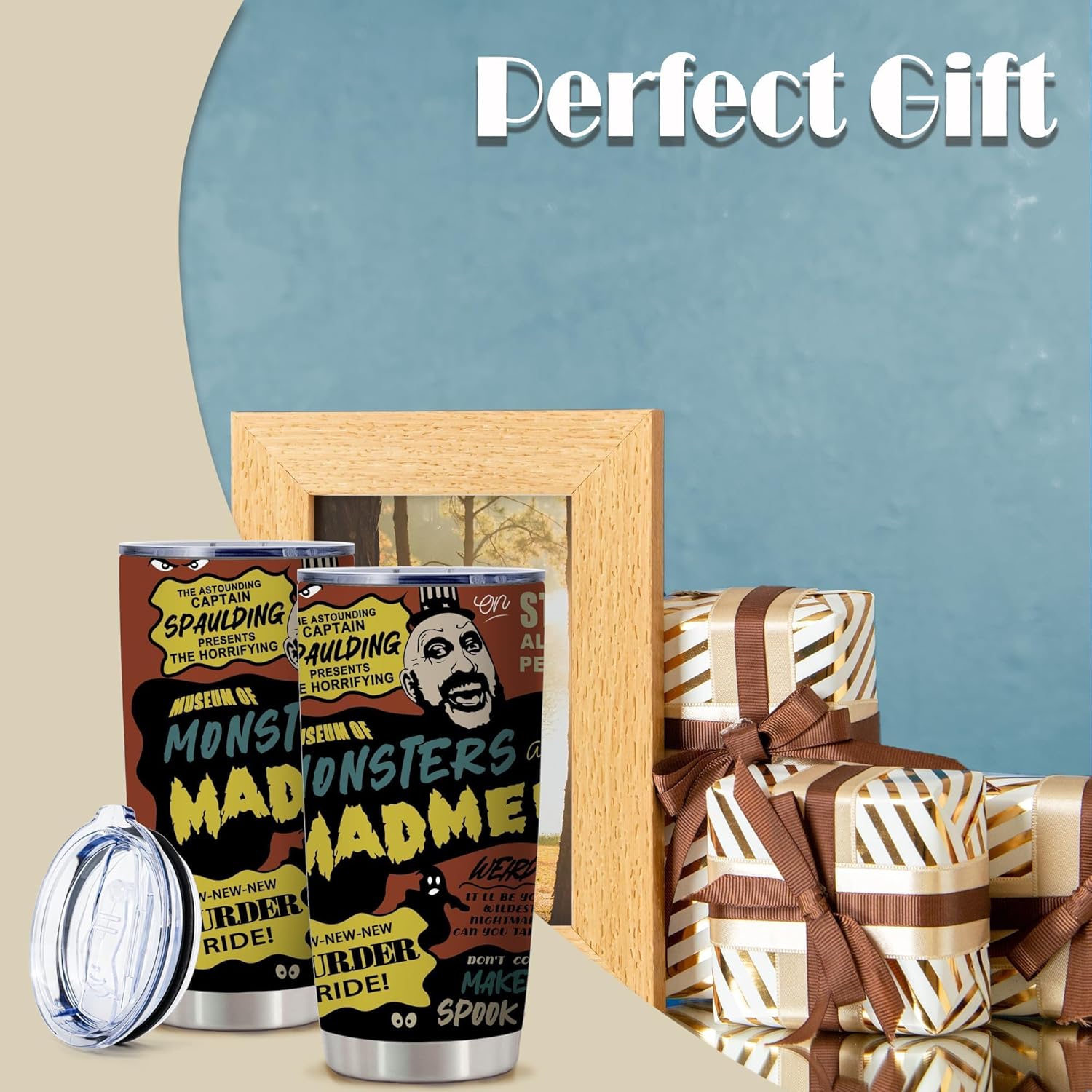 Captain Spaulding Murder Ride,Horror Movie Merchandise,20 Oz Insulated Stainless Steel Iced Coffee Tumbler with Lid,Funny Travel Coffee Mug Cup Water Bottle,Birthday Gift for Women,Men,Friend,1 Pcs - Image 6