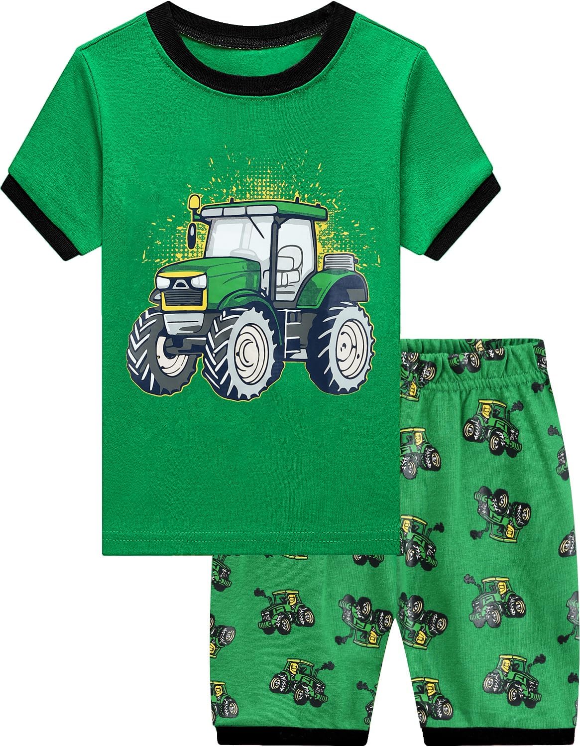Little Hand Toddler Boys Pajamas Kids Dinosaur Summer PJS Monster Truck Boy Tractor Jammies Hockey Short Sets 2-7 Years