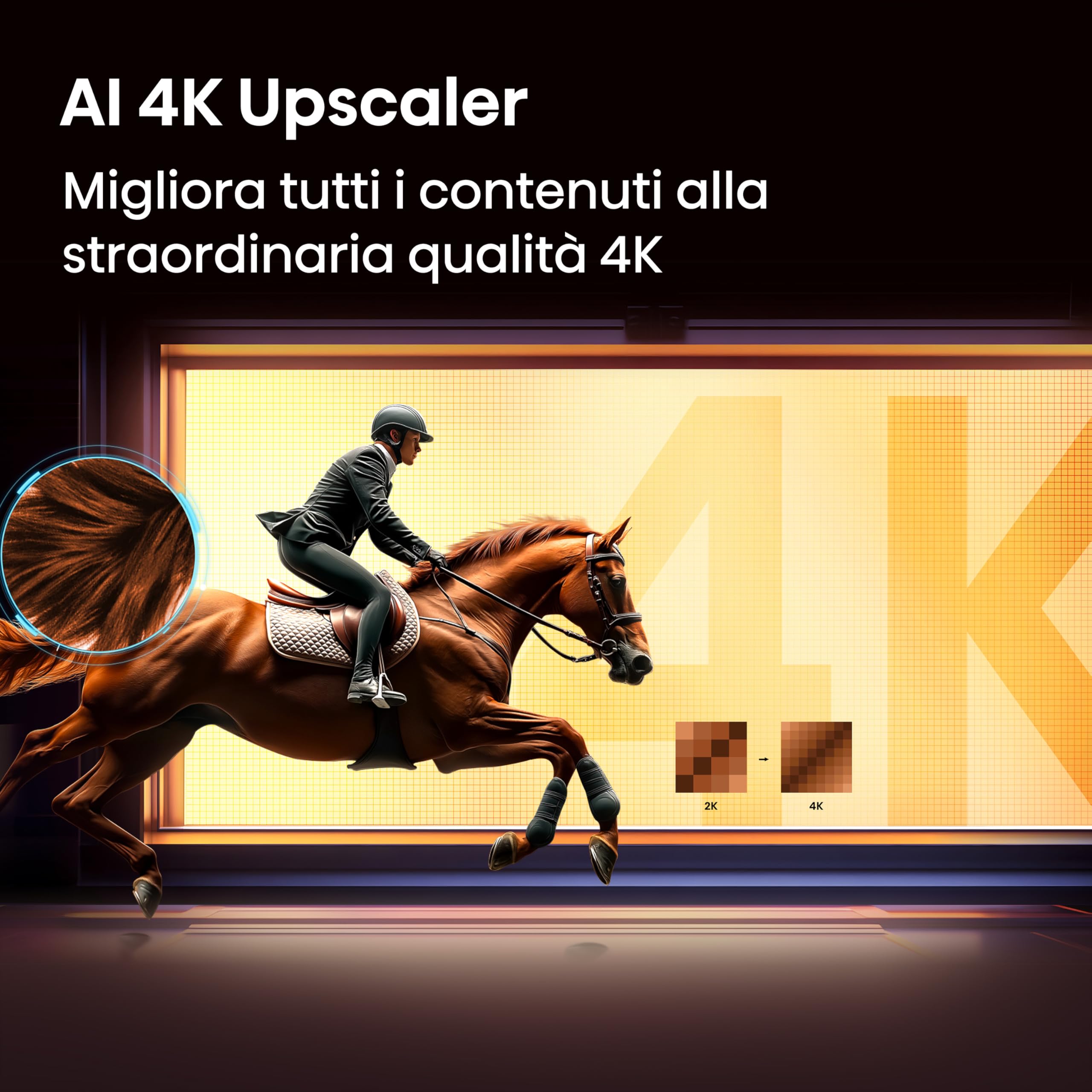 Hisense Smart TV QLED 43" 4K 43E7DS, 60Hz, Dolby Atmos, VIDAA OS, Dolby Vision IQ, HDR 10+