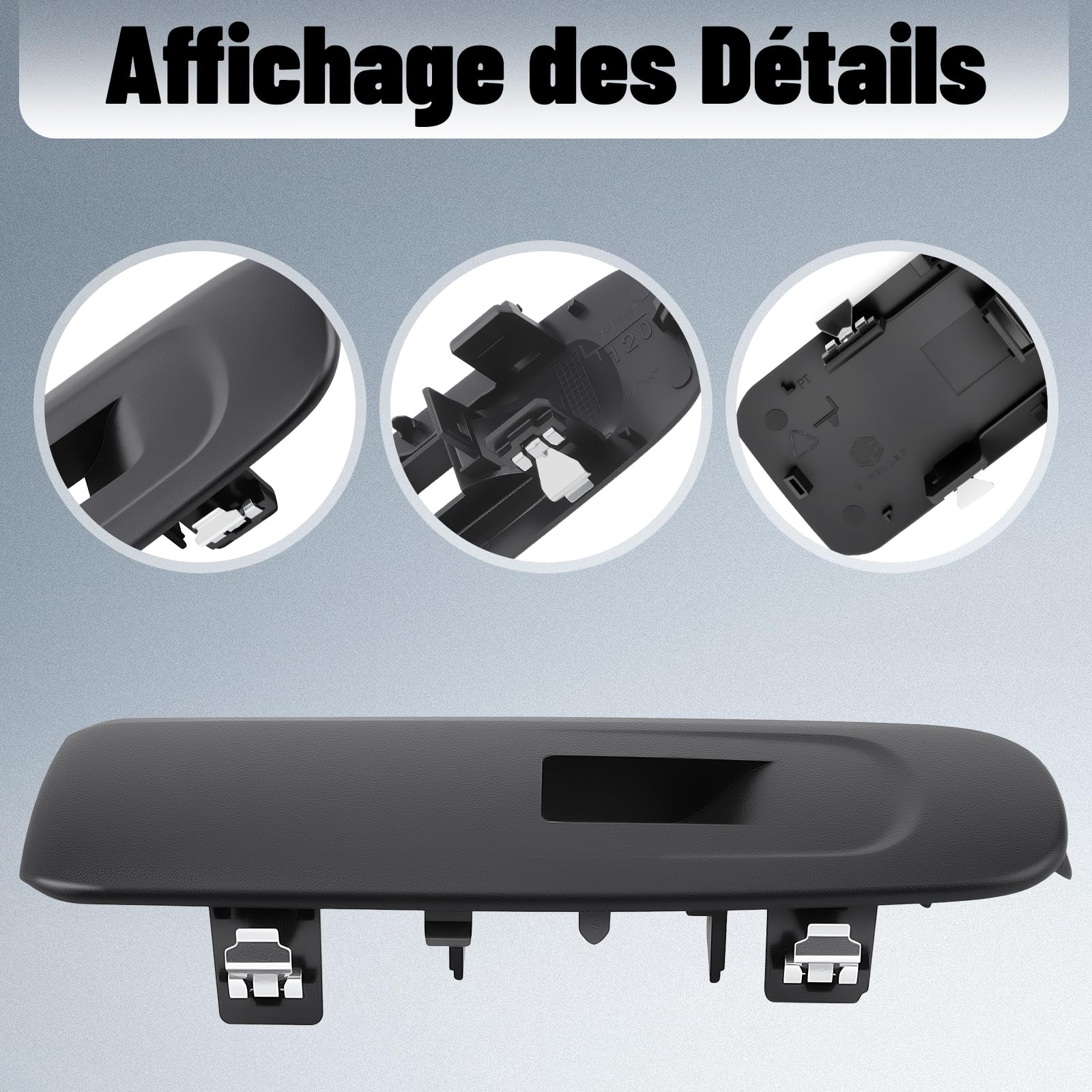 Interrupteur de Lève-Vitre pour Peugeot Partner Mk4 K9 pour Citroen Berlingo Mk4 Opel Combo E Commande de Vitre Électrique pour Tepee 2019 2020 en ABS Noir 98167918ZD