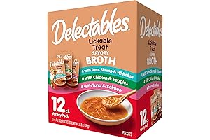 Delectables Savory Broths Lickable Wet Cat Treat Variety Pack, 12-Count