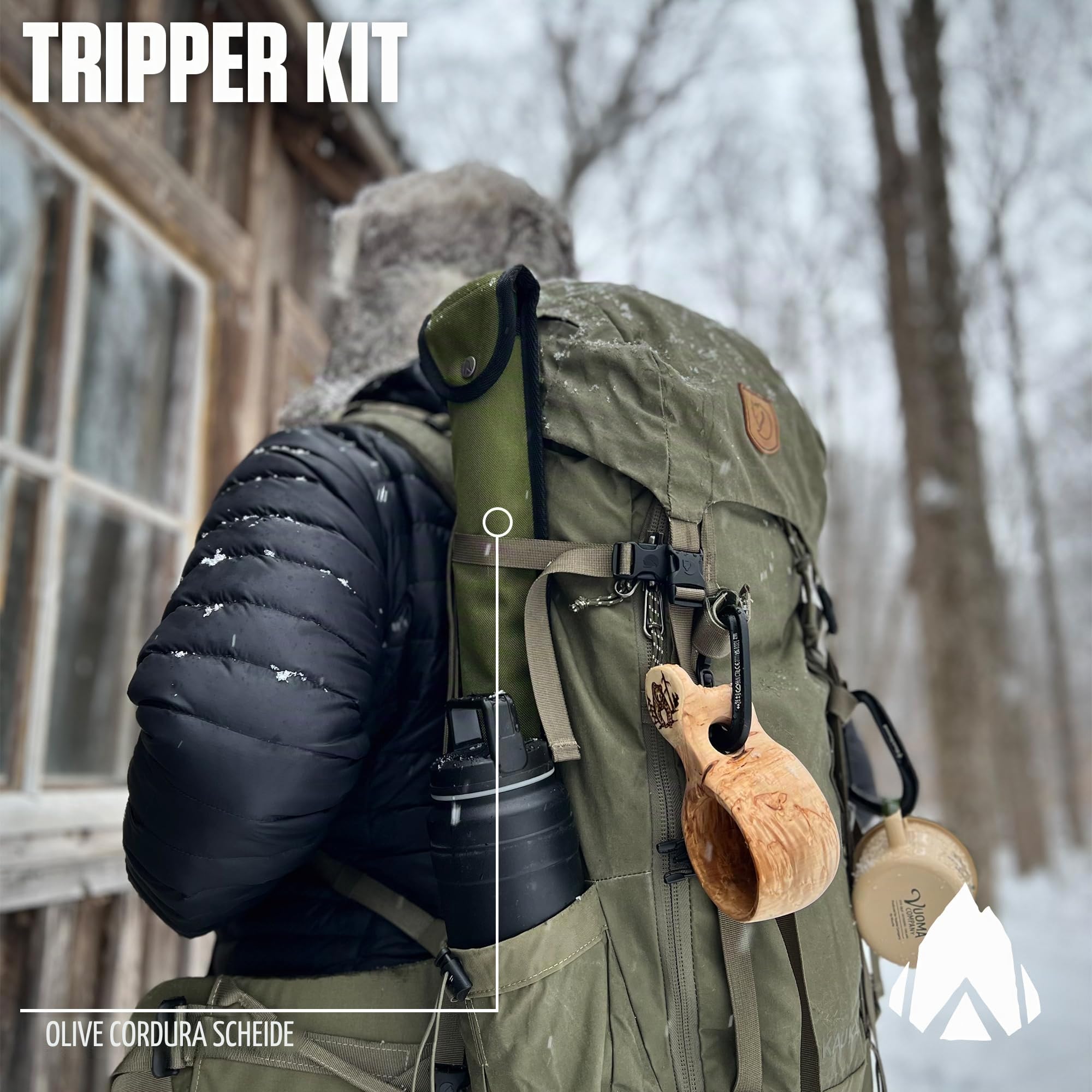 AGAWA - BOREAL21 Tripper Kit - Includes 21" Folding Saw, Nylon Carrying Case, 21" All-Purpose & 21" Aggressive Blade - For Camping, Hiking & Survival Gear (Black Frame/Green Handle)