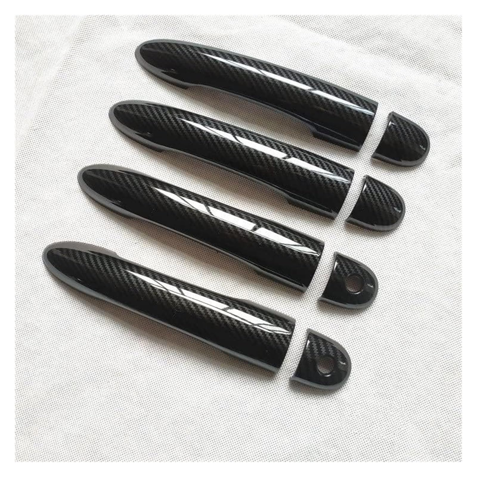 QWQTHGS Car Exterior Door Handle Cap for Clio 3 Iii Mk3 Accessories Door Handle Cover Trim Handles Covers Plastic Imitation Carbon Fiber