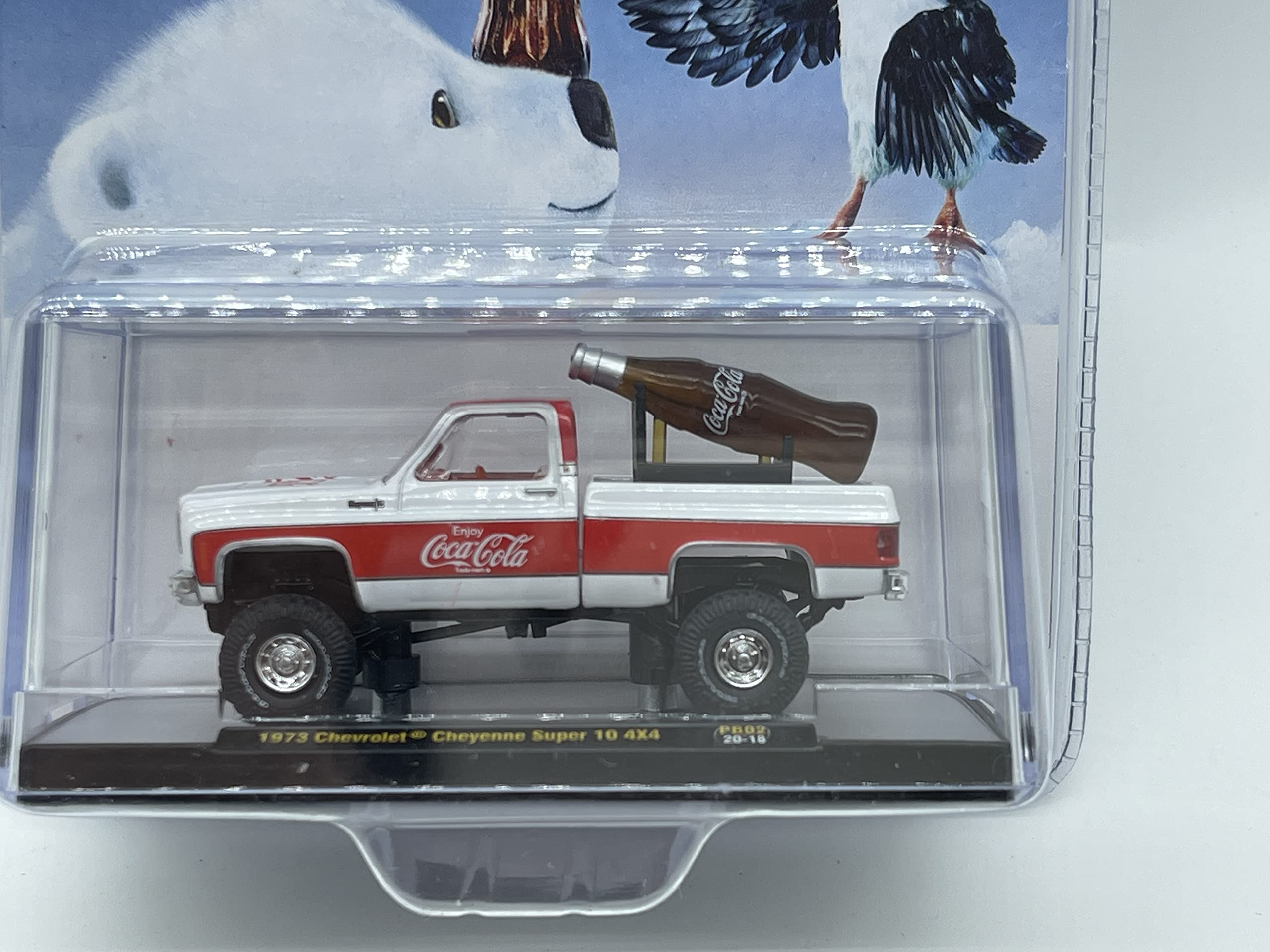 M2 Machines 1973 Chevy Cheyenne Super 10 4X4 1:64 Scale PB02 20-18 White Red by M2 Collectible 1 of 9600