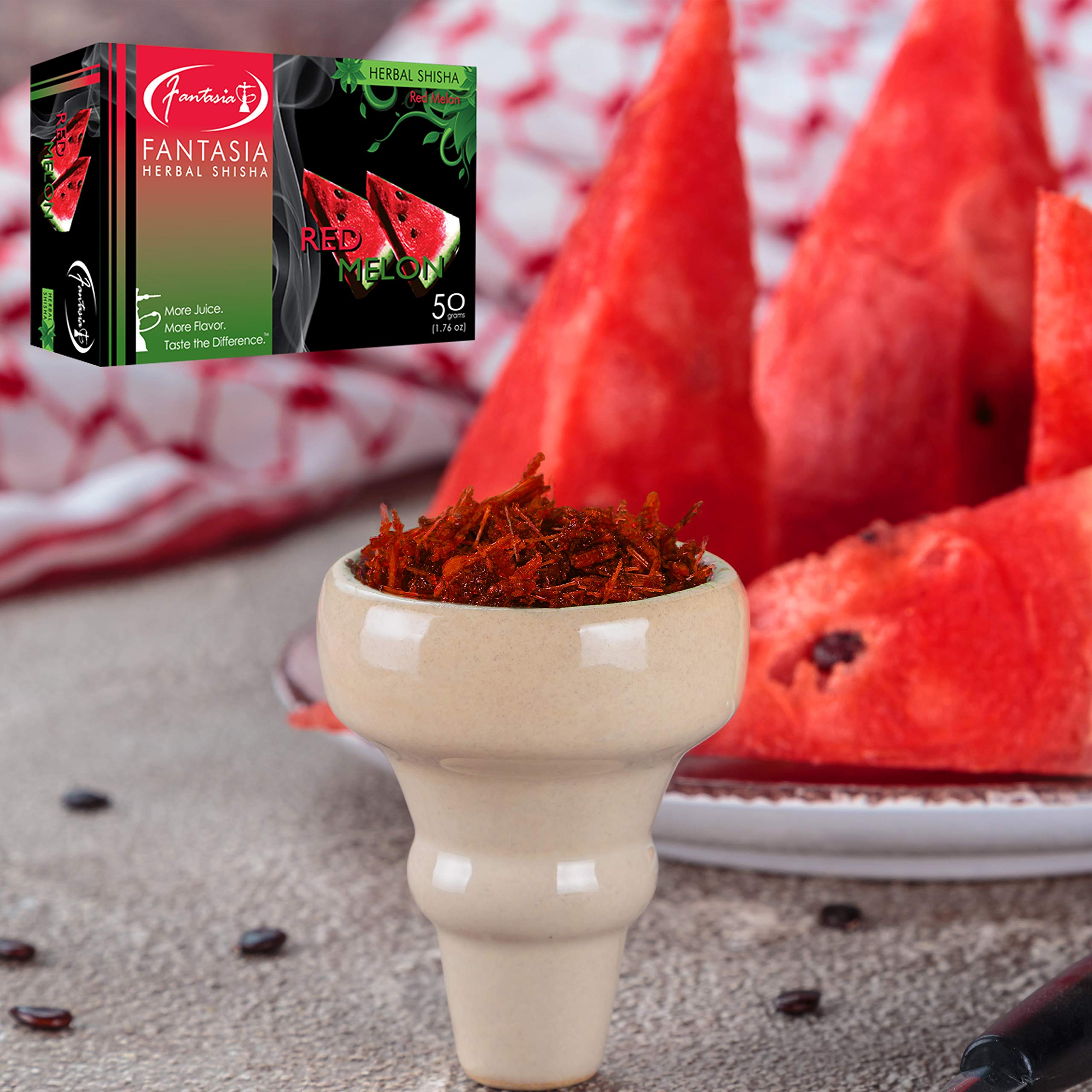 Hookah Flavors Fantasia Herbal Shisha 300g with VeeBoost Charcoal Tongs