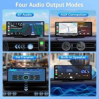 APHQUA Vezeték Nélküli CarPlay Kijelző 9.3 Hüvelyk Érintőképernyő Apple CarPlay Android Auto GPS Navigáció Siri FM Autós Multimédia 4