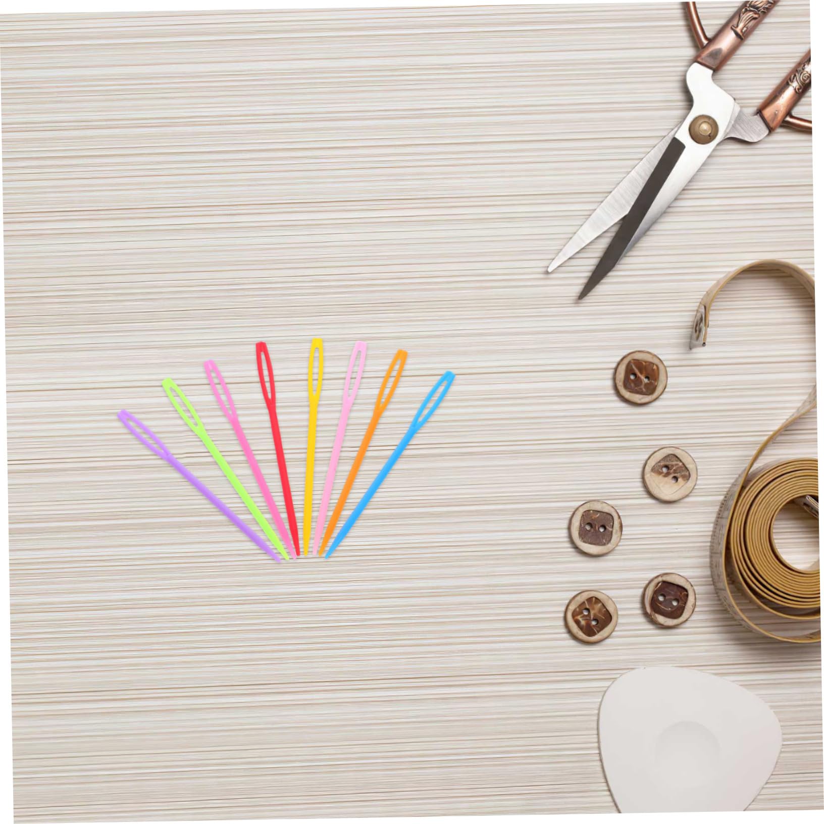 Hohopeti 2000 Piezas Agujas de Costura Plásticas Ojos Agujas Gruesas para Manualidades Crochet Principiantes