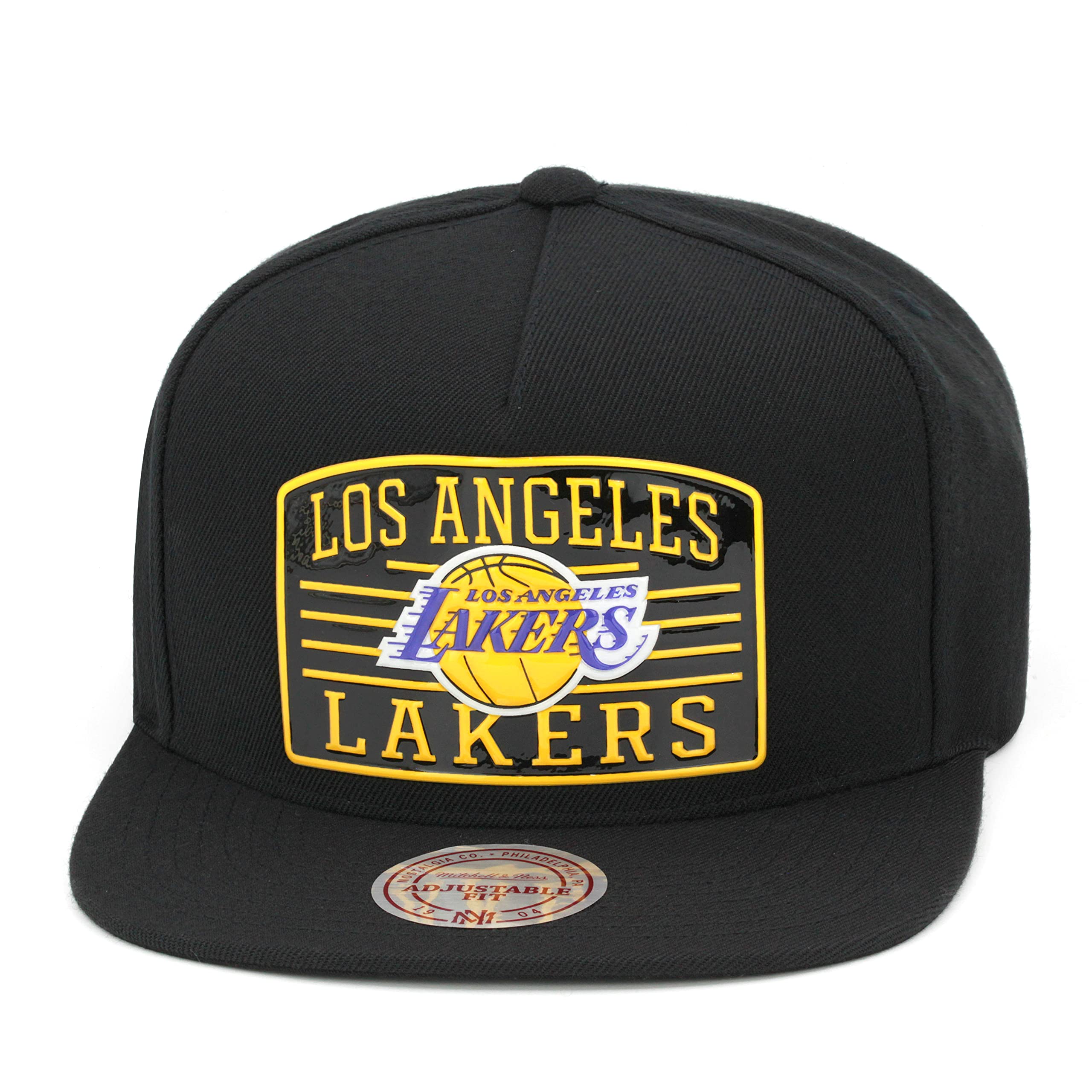 Mitchell & NessSnapback Hat Adjustable Cap - Black/Gold Metal Pin