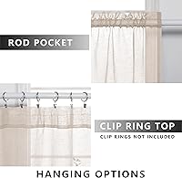 Vista 2 de KOUFALL - Cortinas cortas con aspecto de lino