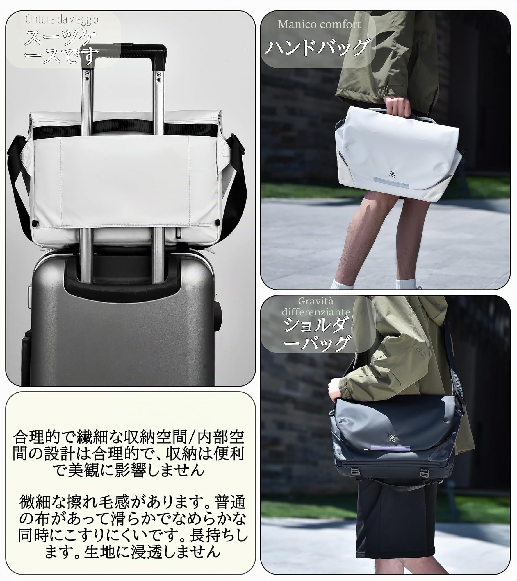 FSD.WG Borsa a tracolla uomo in nylon