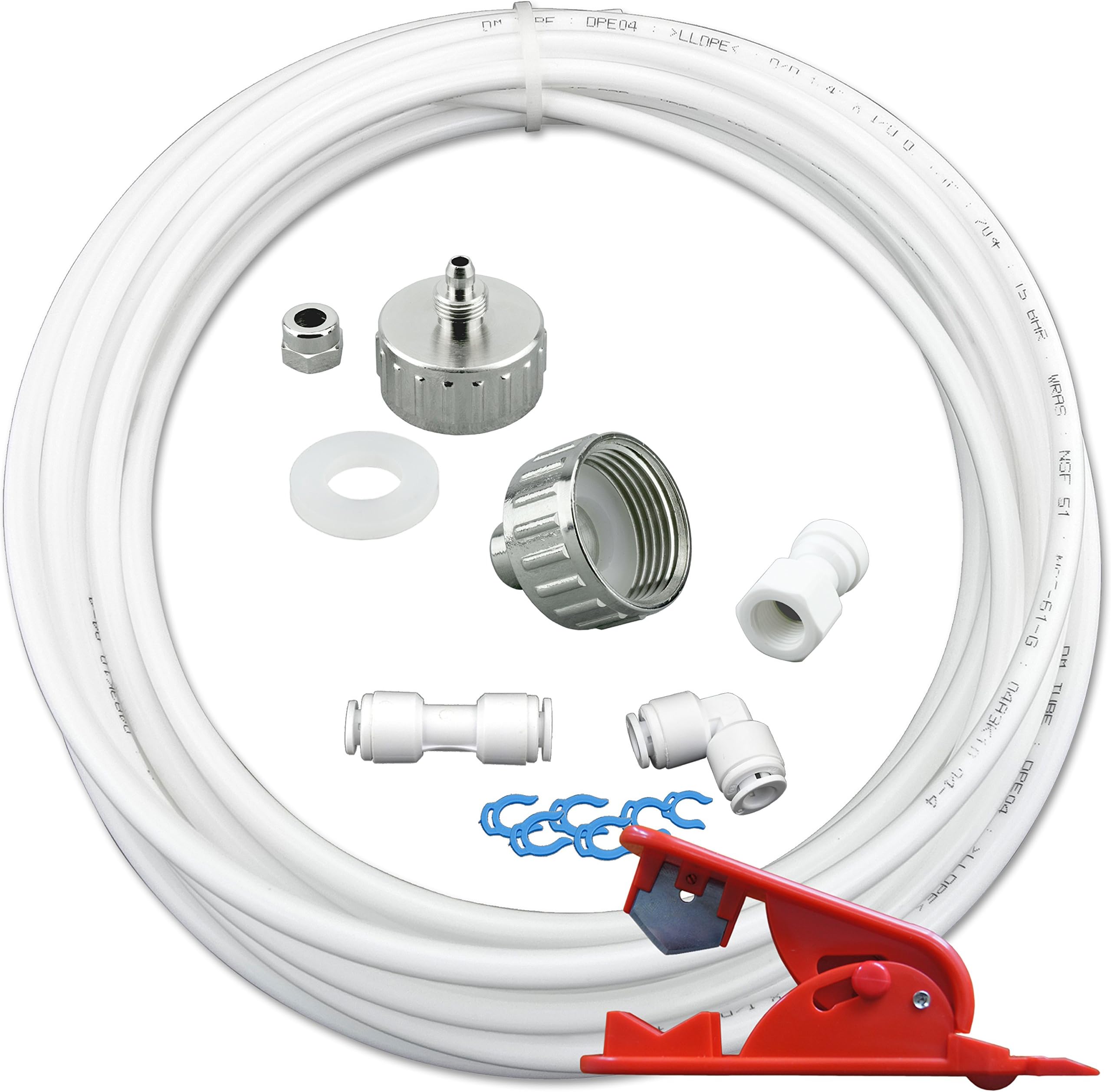 PAROAD Wasserzulauf Set 10m - Anschluss-Set Mit Schnellsteckverbindern Für Kühlschrank