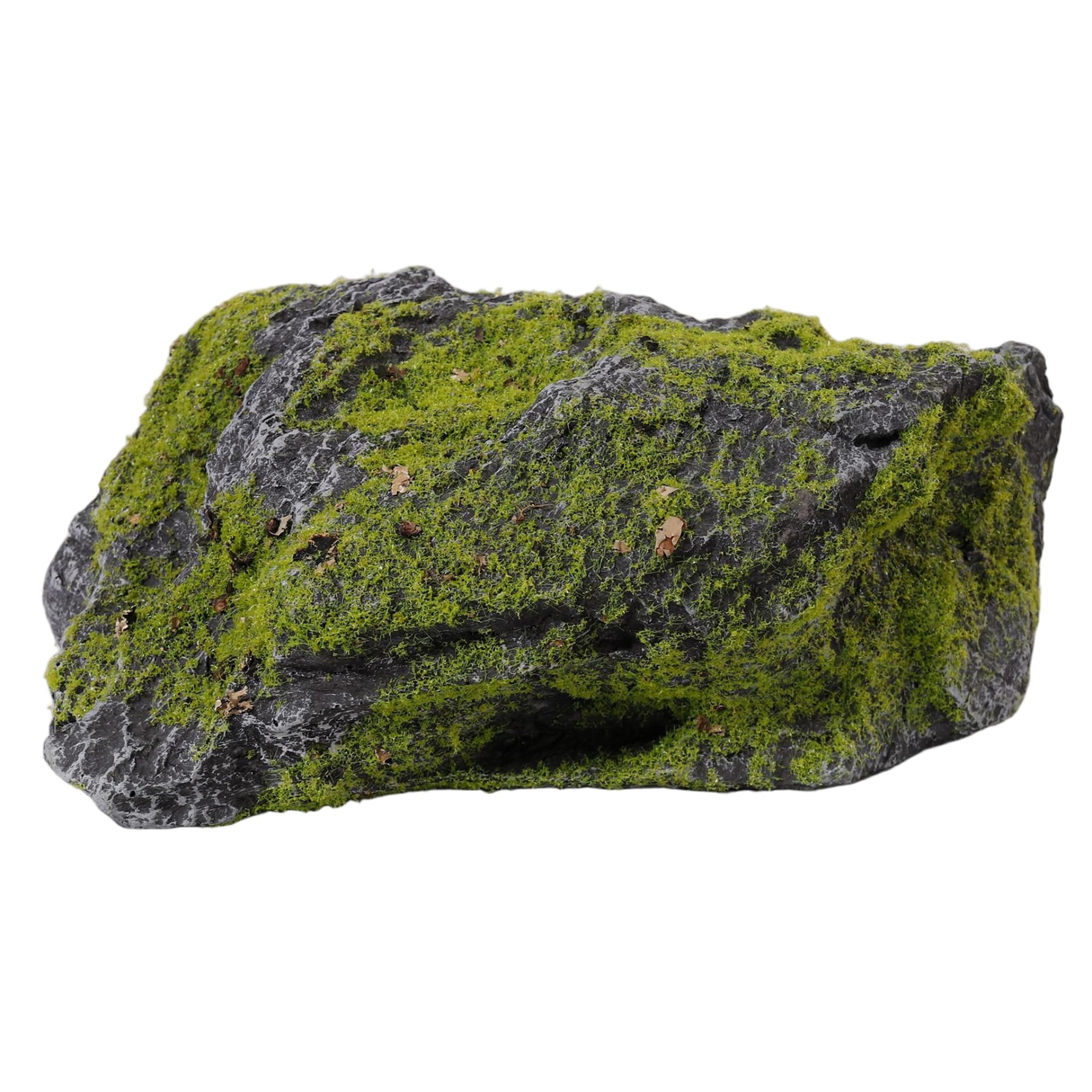 StaZamor Realistic Moss-Covered Faux Rock Cover for Landscaping, Green Artificial Rock for Garden, Yard, Home, Utility Cover, Landscape, Style 2