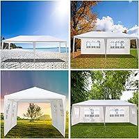 Vista 2 de Gazebo al aire libre, toldo para cochera, refugio de camping, comercial, instantáneo, impermeable, con paredes laterales, tienda de campaña