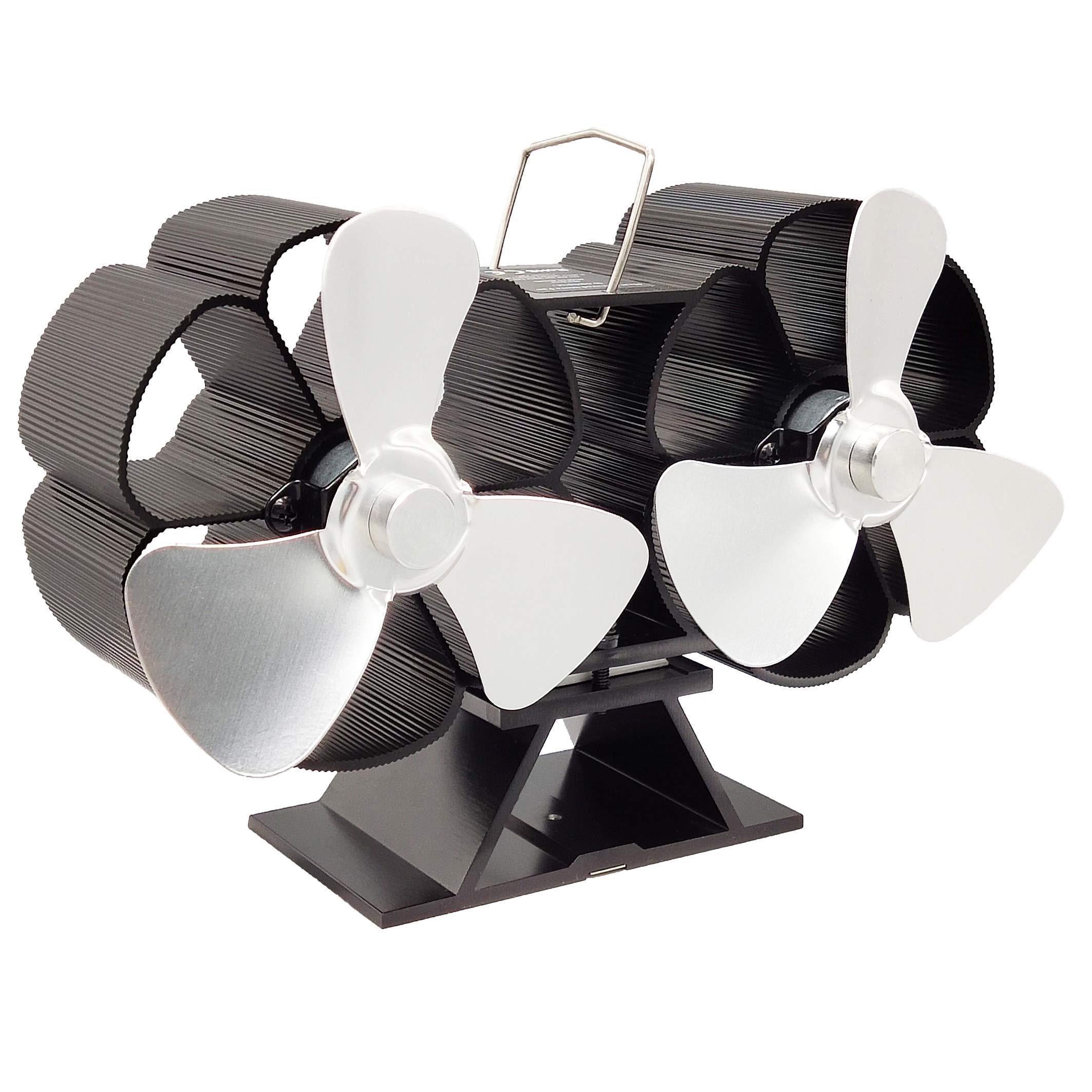 Ventilatore per Stufa a Legna, Ventilatore per Camino Silenzioso con 6 Lame, Ventilatore per Protezione Ambientale Non Elettrico a Riscaldamento, per caminetto a Legna, distribuzio