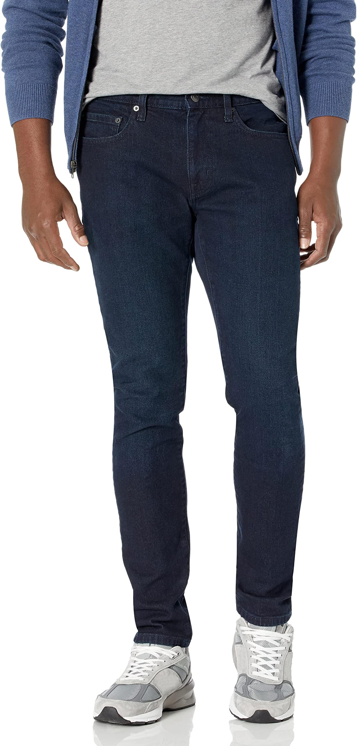 Amazon Essentials Men's Skinny-Fit Stretch Jean, Blue, Over Dye, 32W x 28L