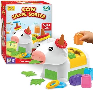 Imagimake Leaps & Bounds - Cow Shape Sorter, 5-in-1 Activity Toy, Ages 1+