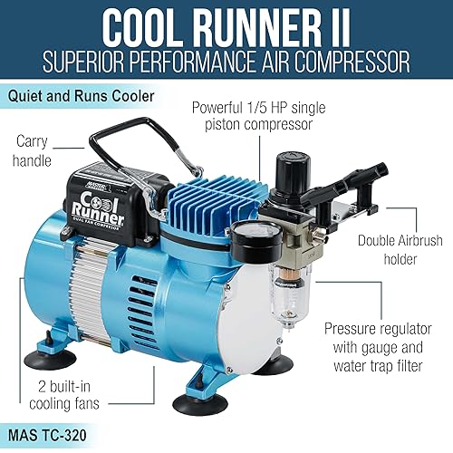 Miniatura 4 de Sistema de aerógrafo completo para pintura en cara y cuerpo. Incluye el...