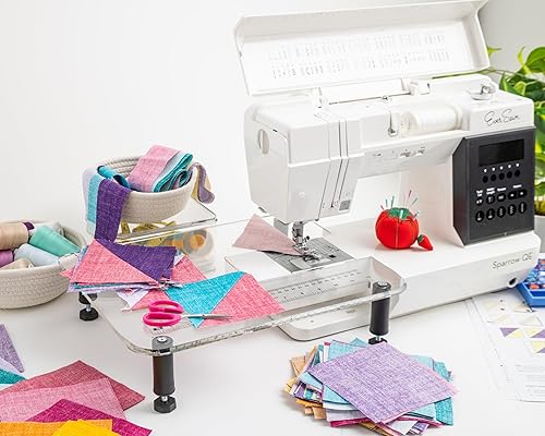 Miniatura 5 de Connecting Threads Kit de edredón para principiantes (40.5 x 56.5 pulgadas), triángulo medio cuadrado divertido (tono cambray)