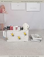 Vista 7 de Cesta de lavandería plegable rectangular, cesta de lona impermeable, cesta de regalo, adecuada para habitación de niños, oficina, ropa, Abeja