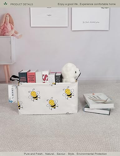 Miniatura 7 de Cesta de lavandería plegable rectangular, cesta de lona impermeable, cesta de regalo, adecuada para habitación de niños, oficina, ropa,