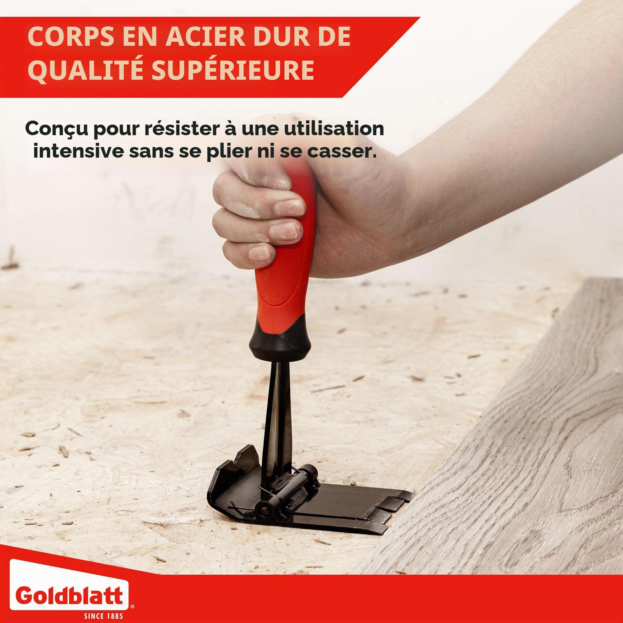 Goldblatt Extracteur de garniture, extracteur de moulage de 7,6 cm pour ne pas endommager la surface, outil multifonction pour retirer les barres de moquette, plinthes, moulage, revêtement et retrait