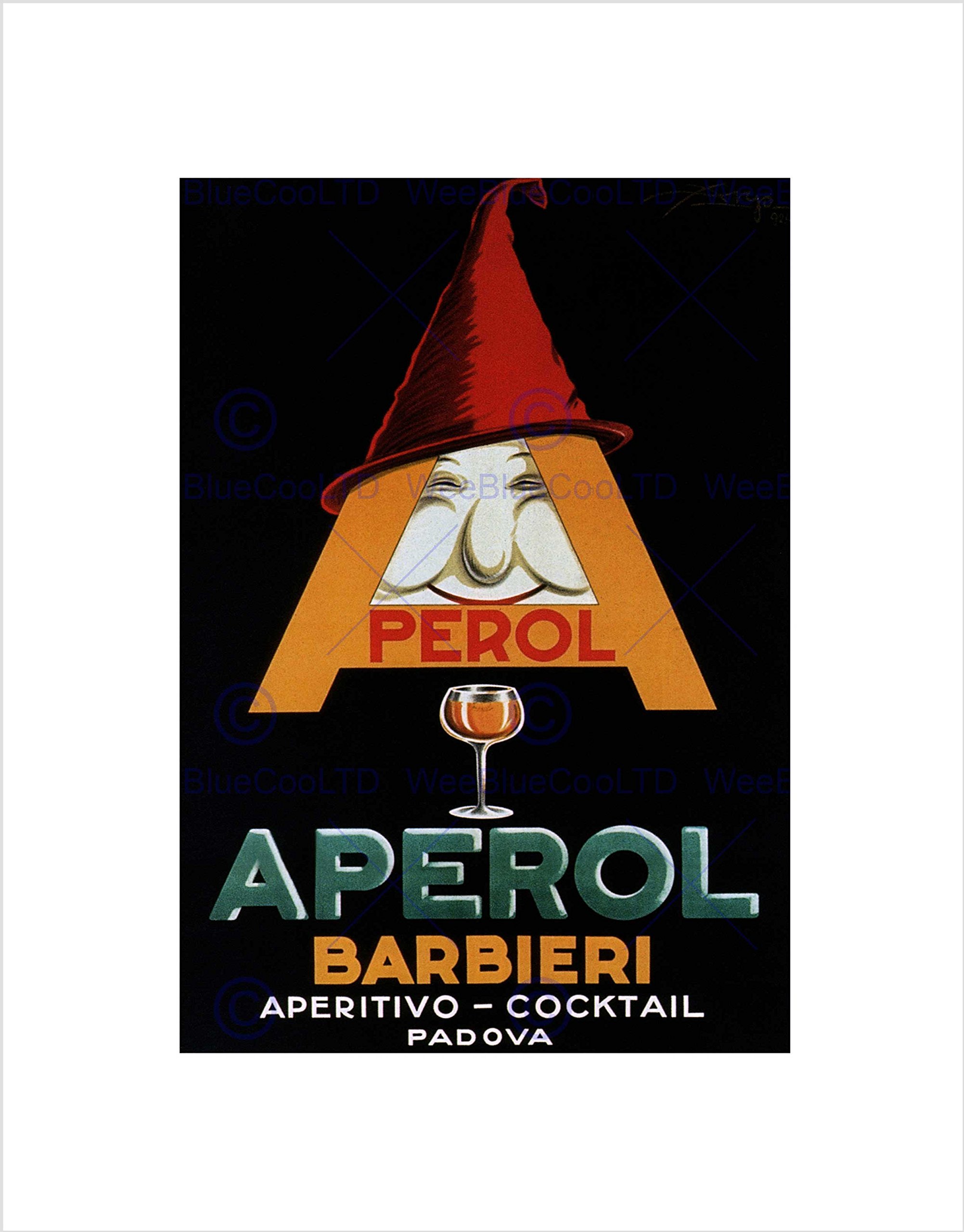 Wee Blue Coo Commercial Advert Aperol Aperitif Alcohol Italy Wall Art Print