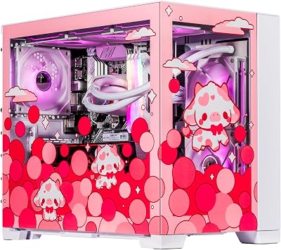 Velztorm Bubble Cow Custom Built Gaming Desktop PC AMD Ryzen 7 5700X, AMD Radeon RX 9060 XT, 32GB DDR4, 2TB PCIe SSD, RGB Fans, 240mm AIO, 850W PSU, WiFi 5, Bluetooth 5.0, RJ-45, Win 11 Home